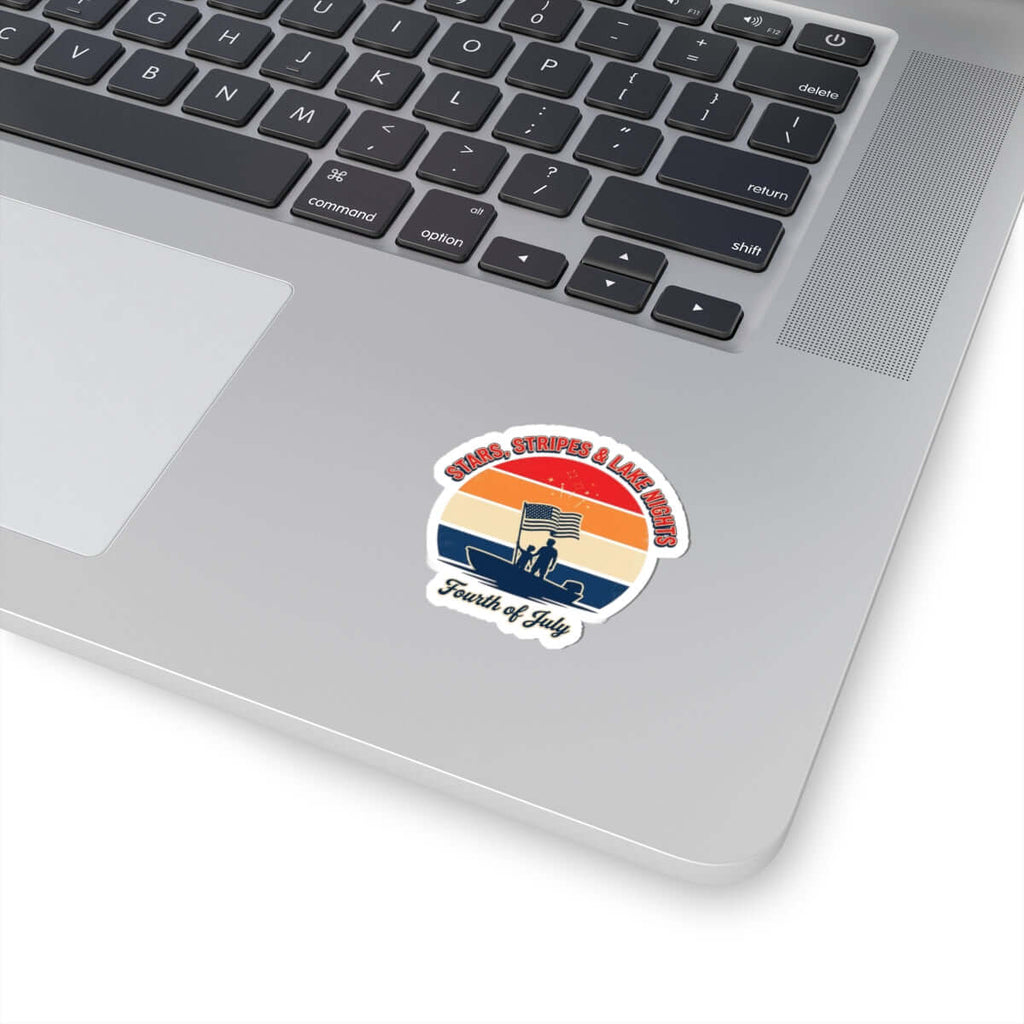 Stars & Stripes Lake Nights Sticker | 4th of July, vintage Americana