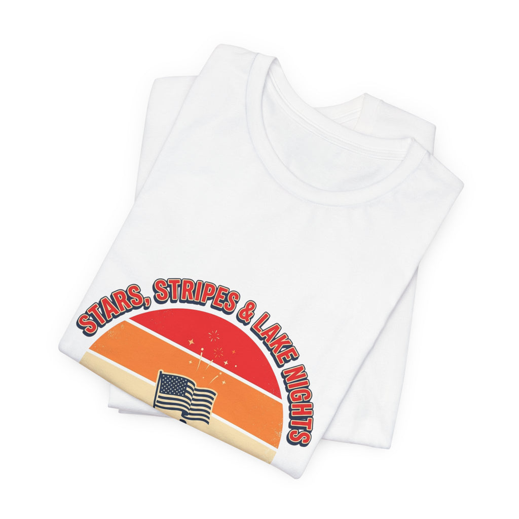 Stars Stripes & Lake Vibes Tee | USA, red white blue