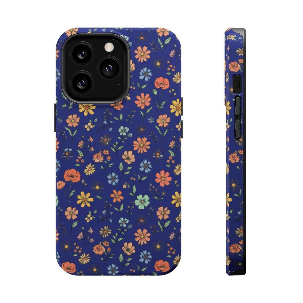 Floral All-Over Seasonal Print Phone Case — Magnetic Impact-Resistant