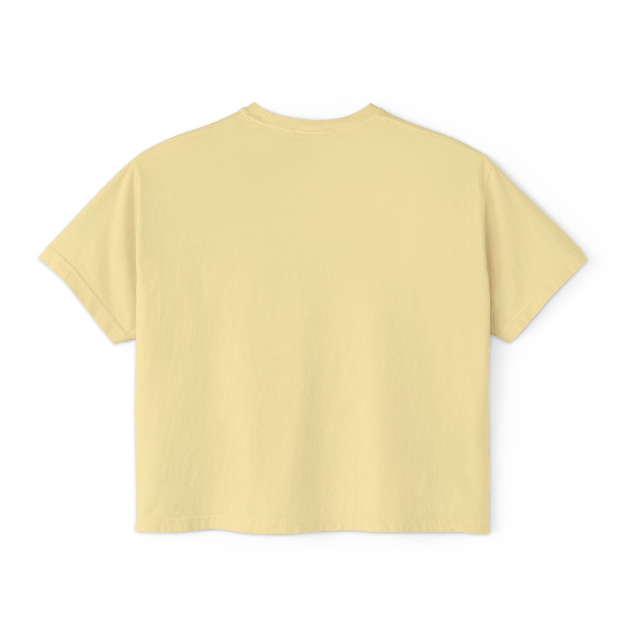 Cute Cosmic Cat Boxy Tee — Women's Graphic T-Shirt