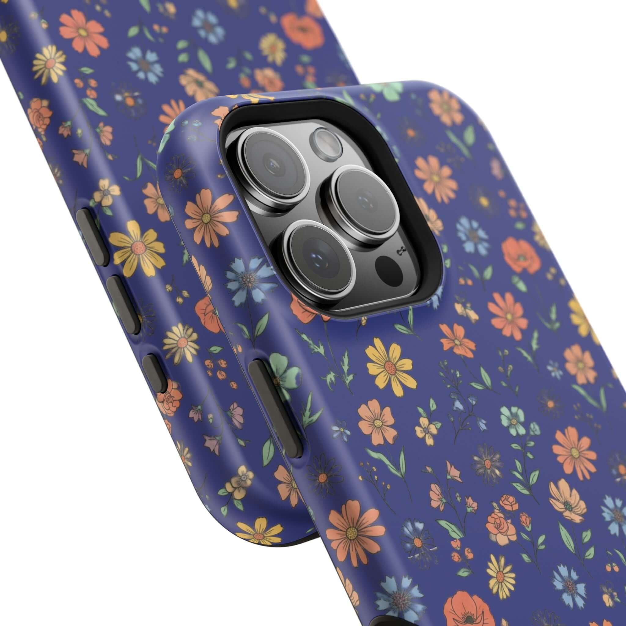 Floral All-Over Seasonal Print Phone Case — Magnetic Impact-Resistant