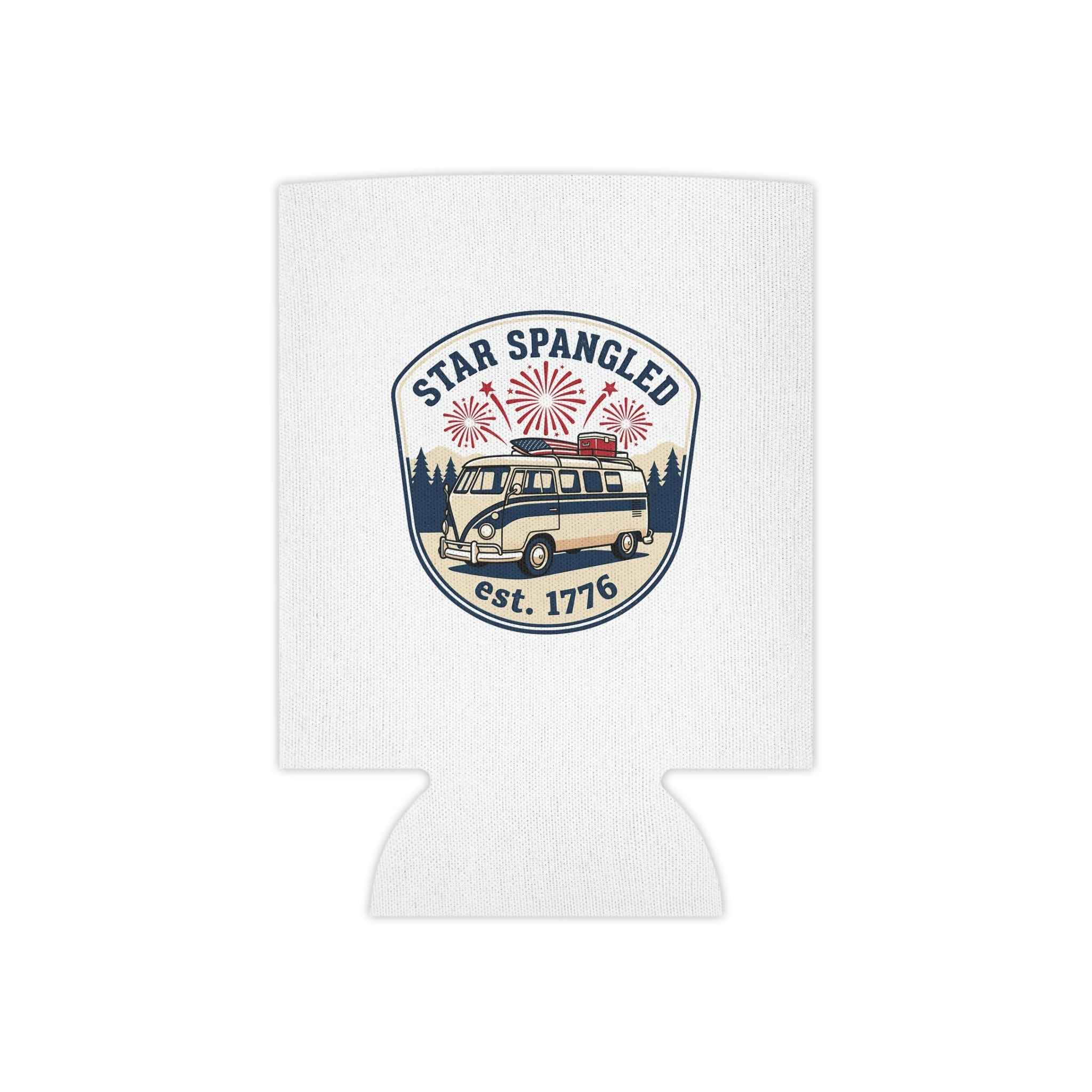 Star Spangled Van Can koozie — Patriotic 1776 RV Beer Cooler