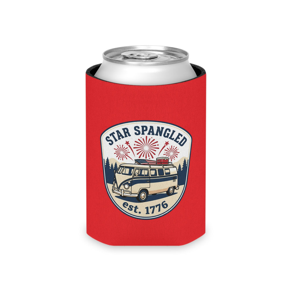 Star Spangled Van Can Koozie — Patriotic 1776 RV Beer Cooler