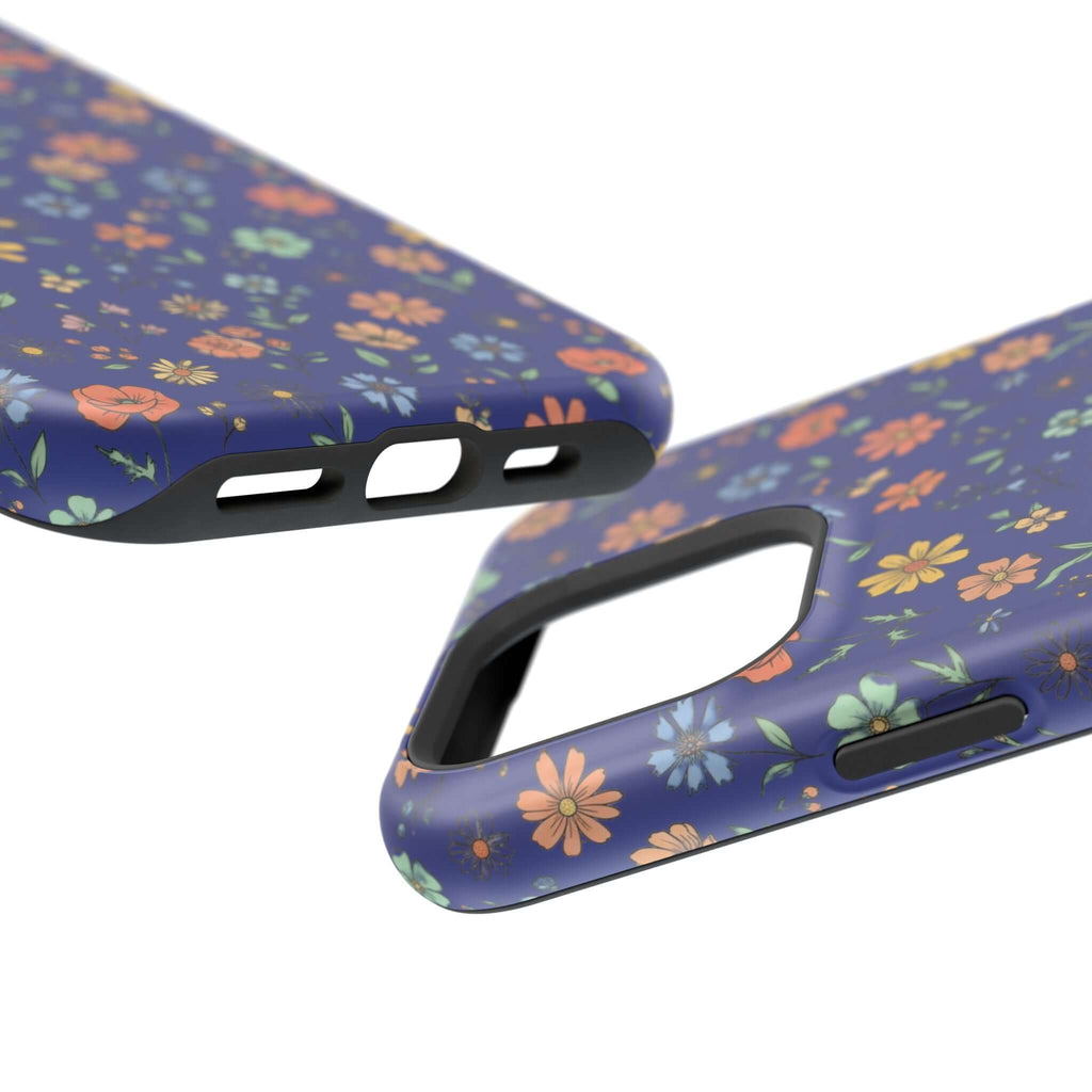 Floral All-Over Seasonal Print Phone Case — Magnetic Impact-Resistant