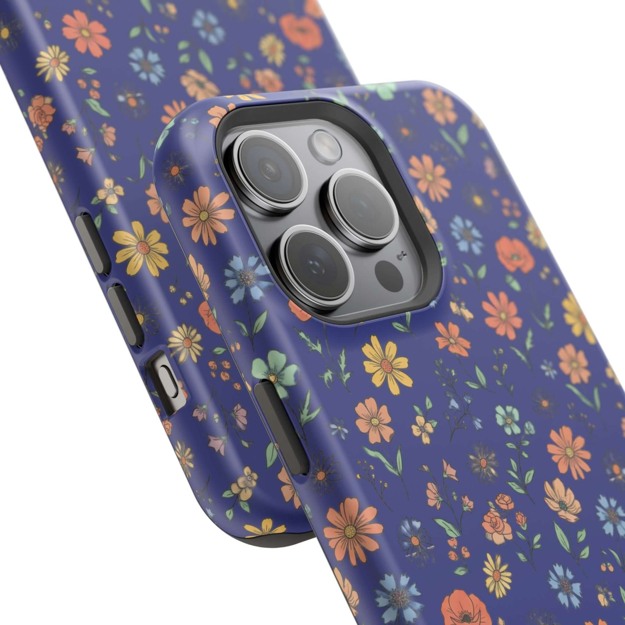 Floral All-Over Seasonal Print Phone Case — Magnetic Impact-Resistant