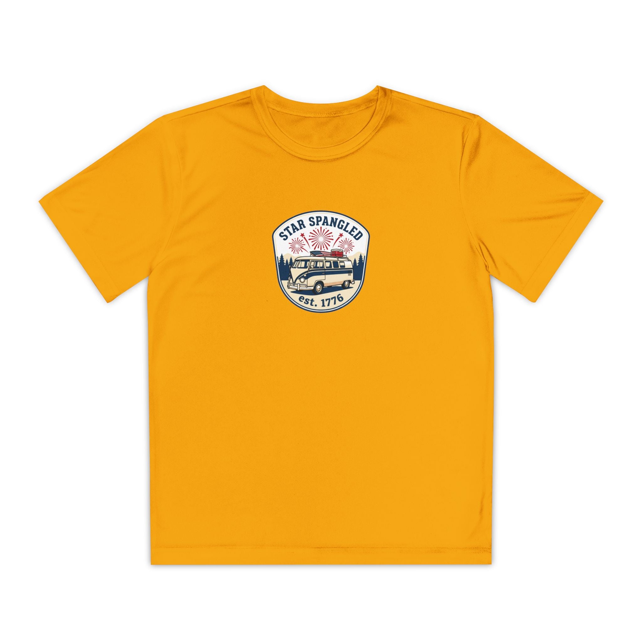 Youth Tee — 'Star Spangled' Classic Camper Graphic