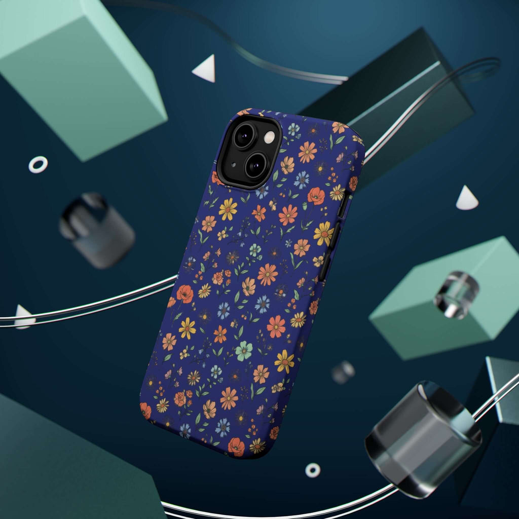 Floral All-Over Seasonal Print Phone Case — Magnetic Impact-Resistant