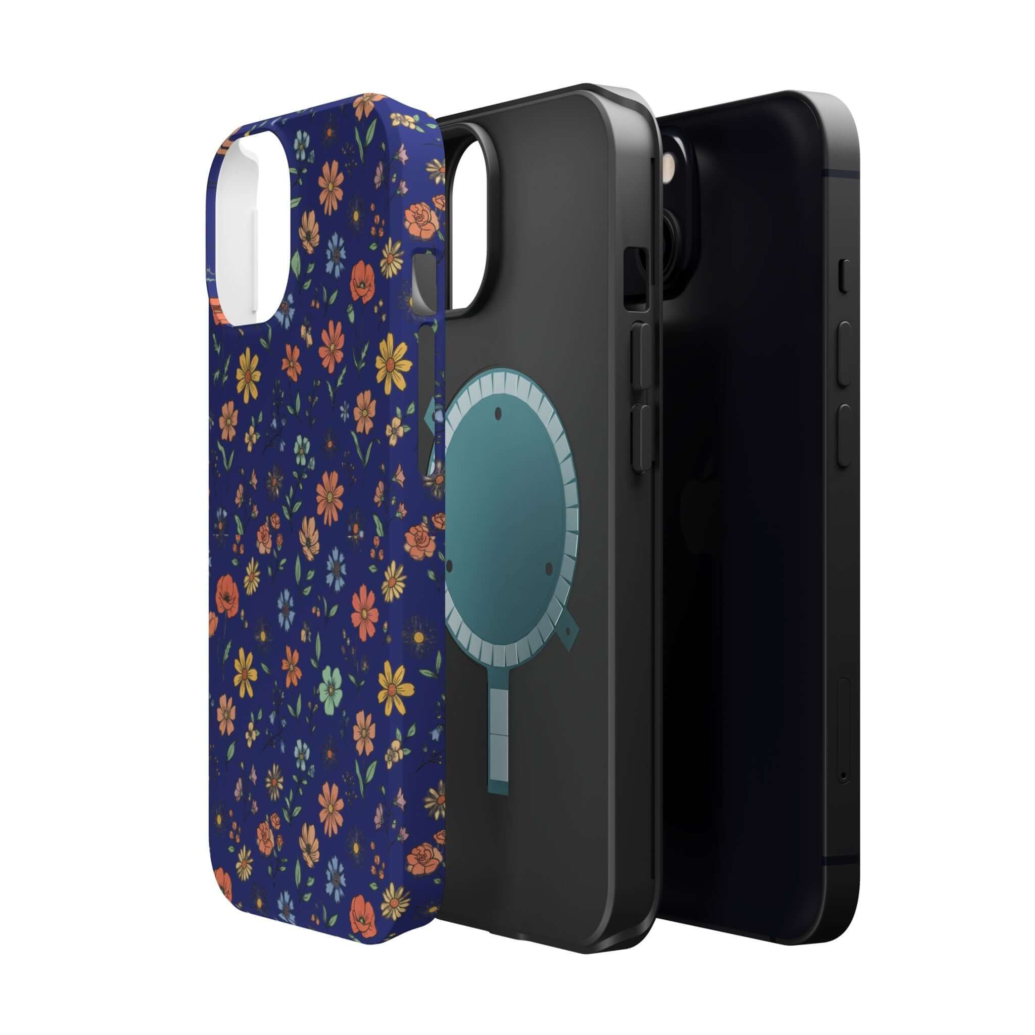 Floral All-Over Seasonal Print Phone Case — Magnetic Impact-Resistant