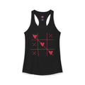 Heart Tic Tac Toe Women’s Racerback Tank — Cute Valentine’s Game Tee