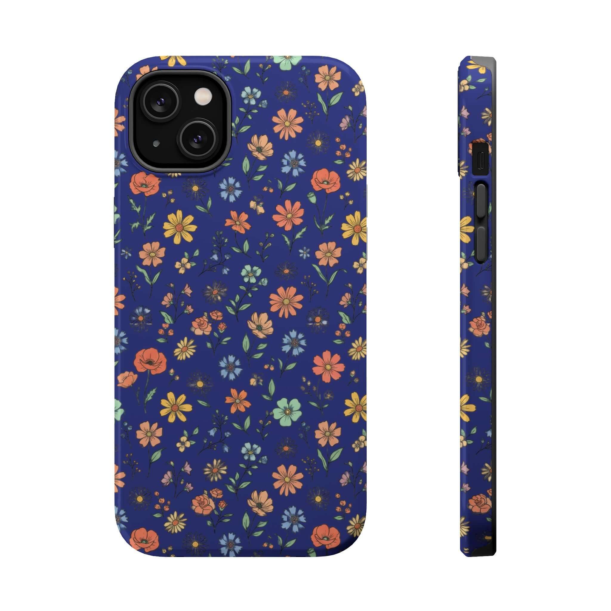 Floral All-Over Seasonal Print Phone Case — Magnetic Impact-Resistant