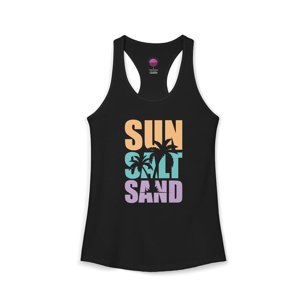 Sun, Salt, and Sand Women's Racerback Tank – Summer Beach Tank Top