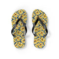 Yellow Daisy Flip Flops – Floral Beach Sandals Printify