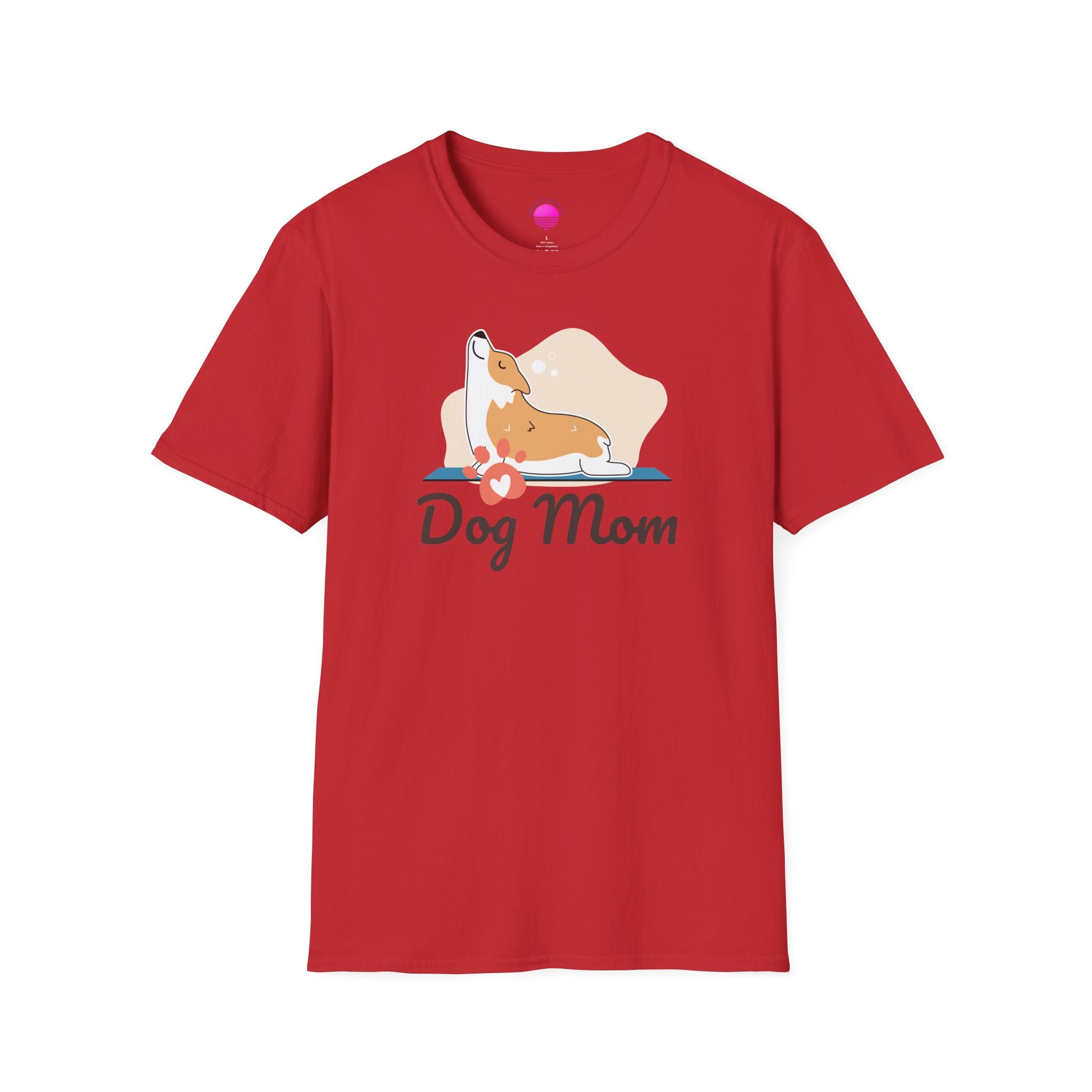 Dog Mom T-Shirt — Colorful Paw Print Tee for Pet Lovers