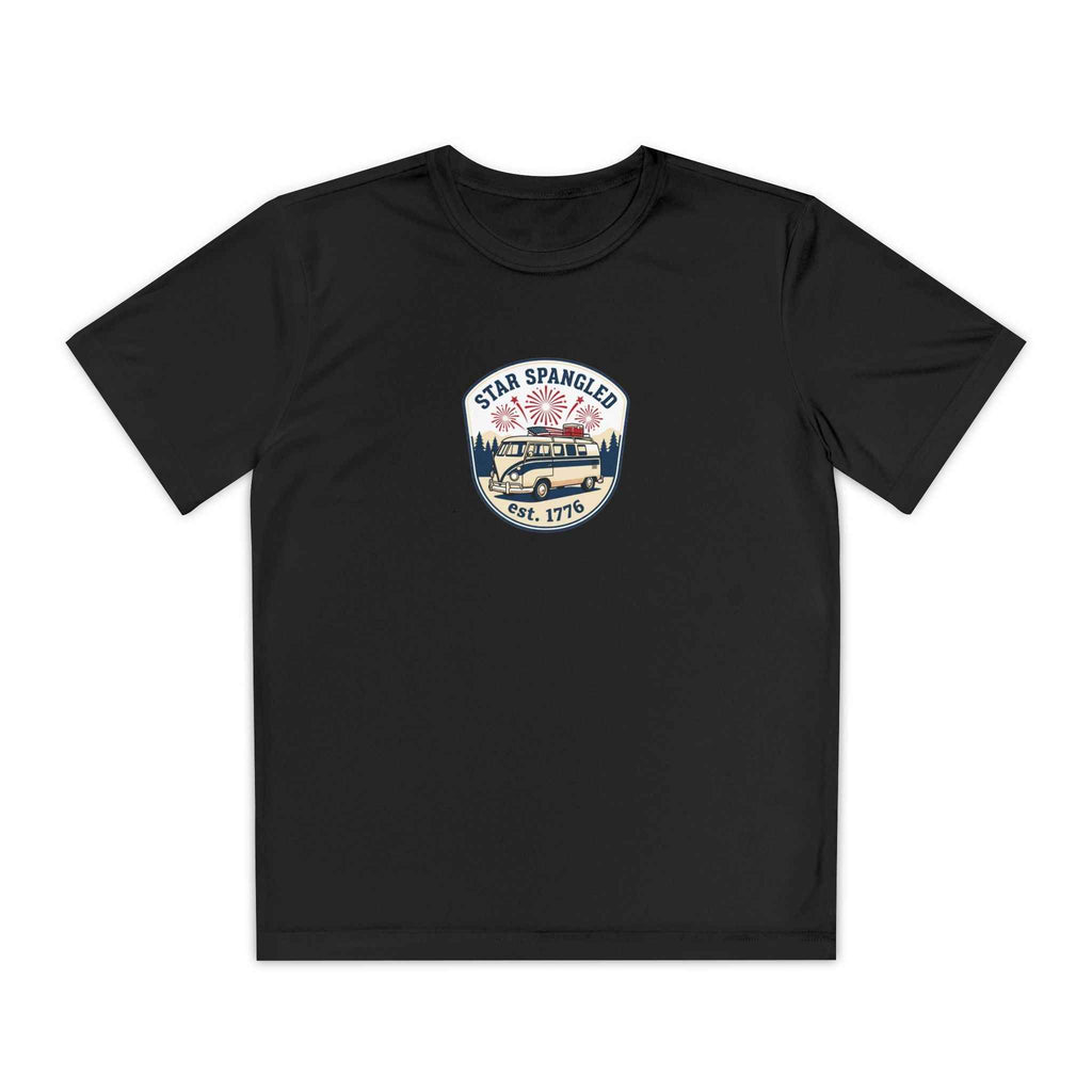 Youth Tee — 'Star Spangled' Classic Camper Graphic