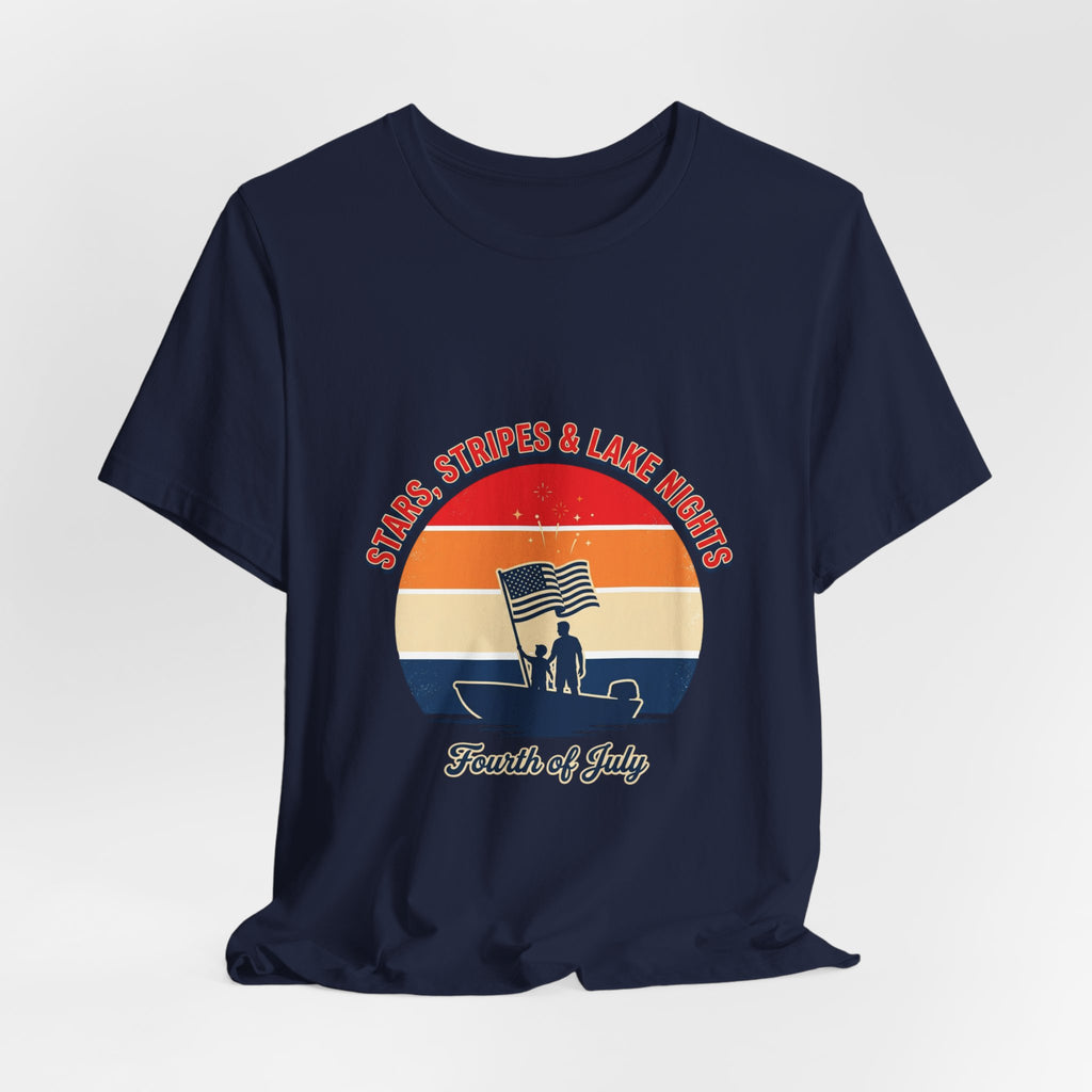 Stars Stripes & Lake Vibes Tee | vintage USA, red white blue