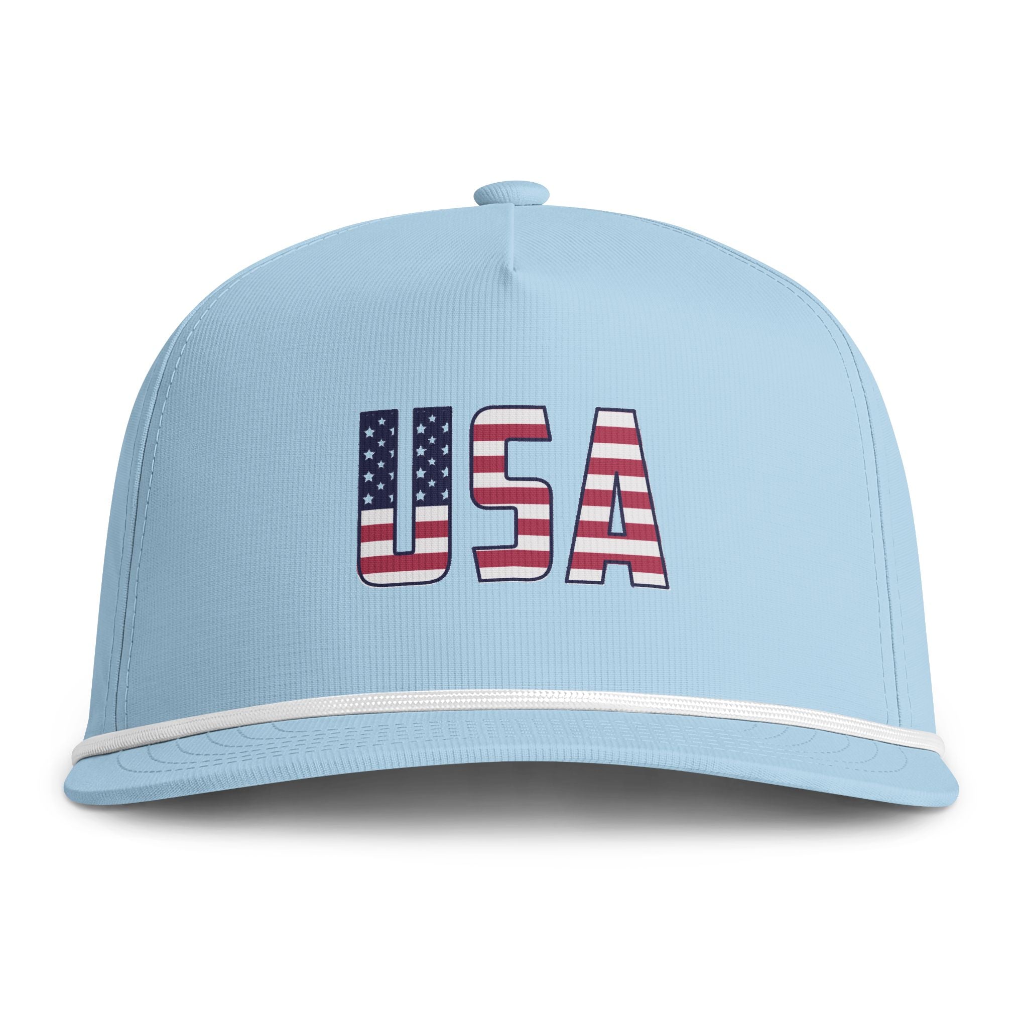 USA Rope Cap — Embroidered American Flag Baseball Hat Printify