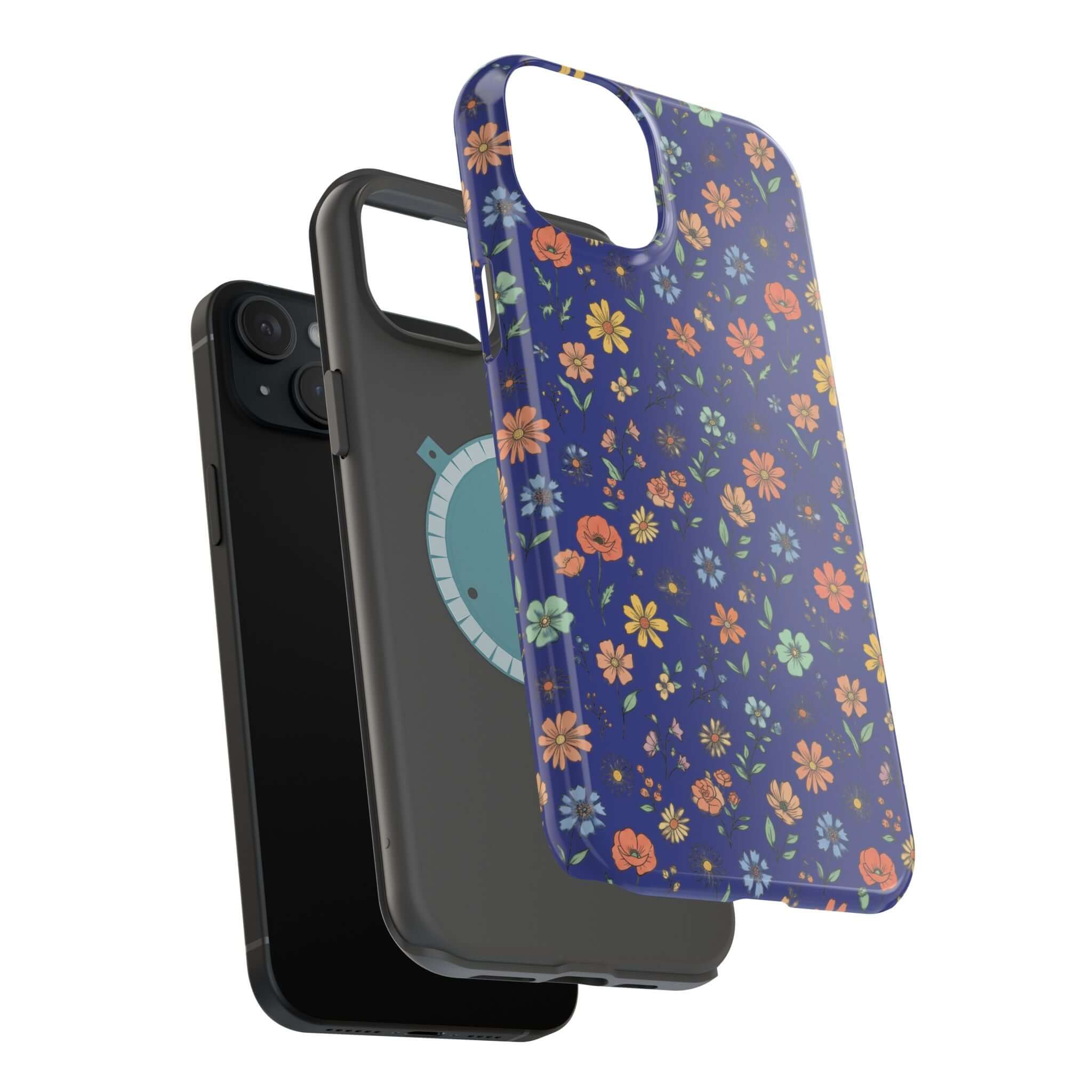 Floral All-Over Seasonal Print Phone Case — Magnetic Impact-Resistant
