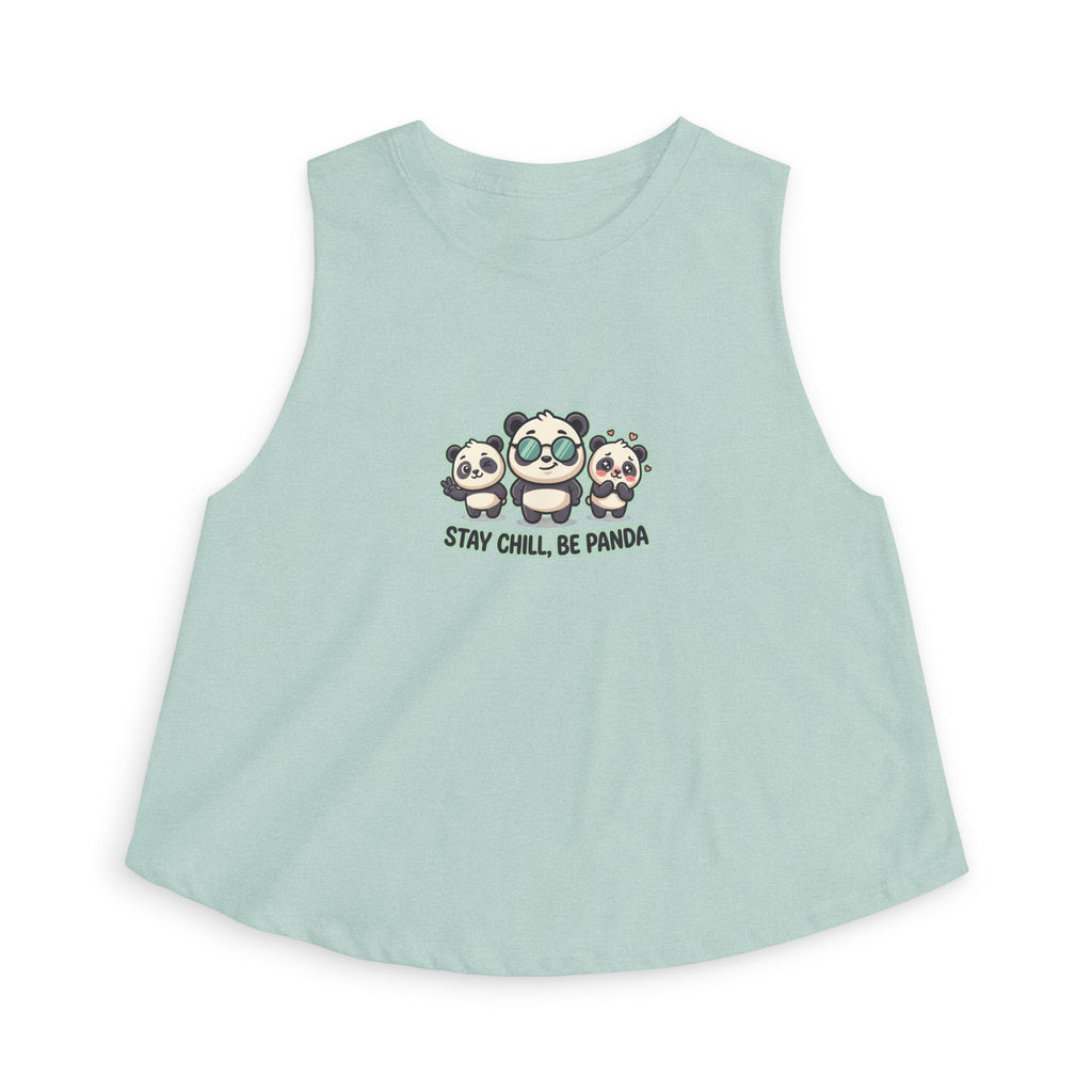 Stay Chill Be Panda Crop Top — Women's Cute Panda Graphic