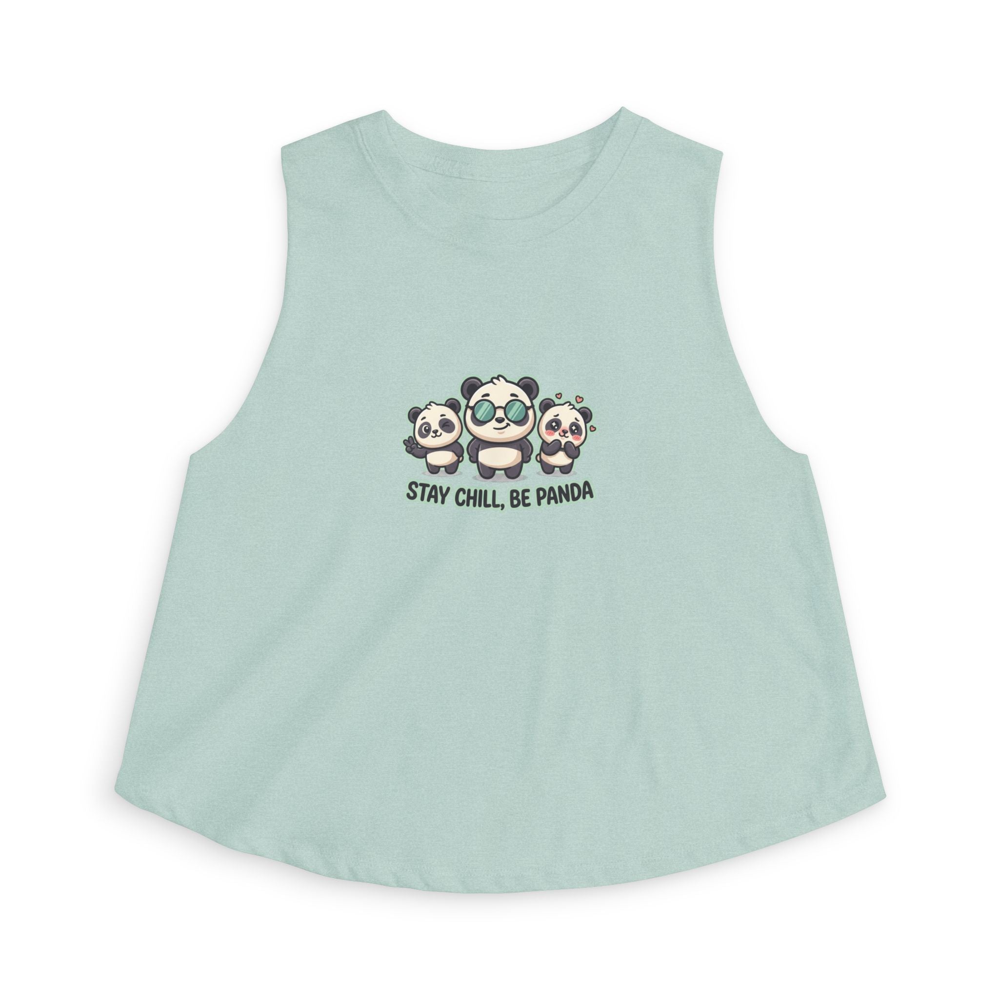 Stay Chill Be Panda Crop Top — Women's Cute Panda Graphic