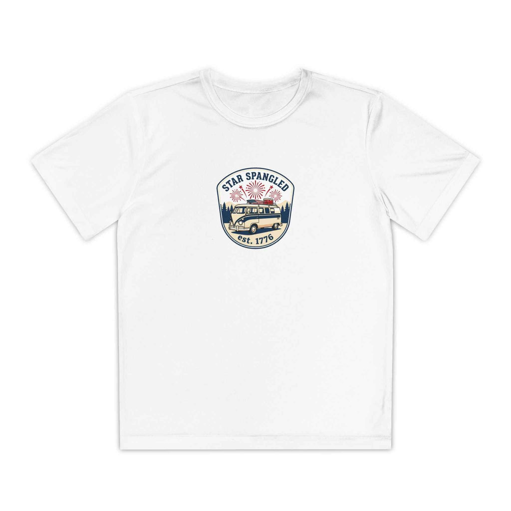 Youth Tee — 'Star Spangled' Classic Camper Graphic