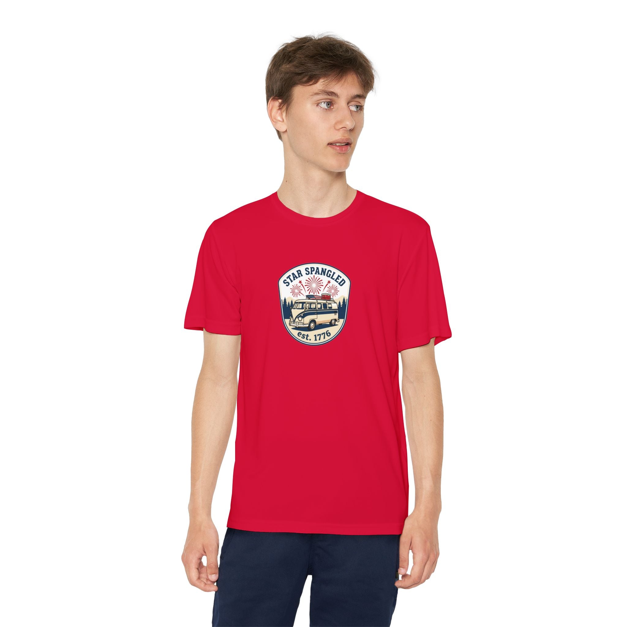 Youth Tee — 'Star Spangled' Classic Camper Graphic
