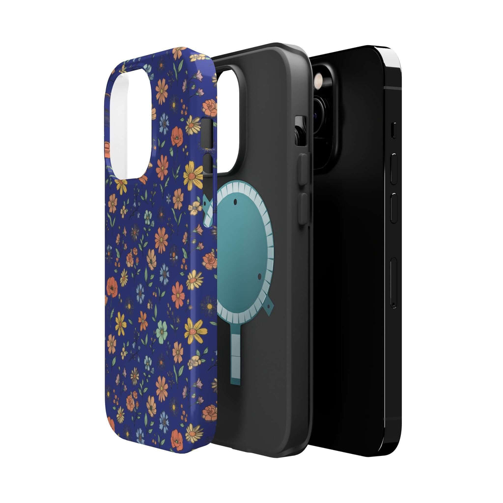 Floral All-Over Seasonal Print Phone Case — Magnetic Impact-Resistant