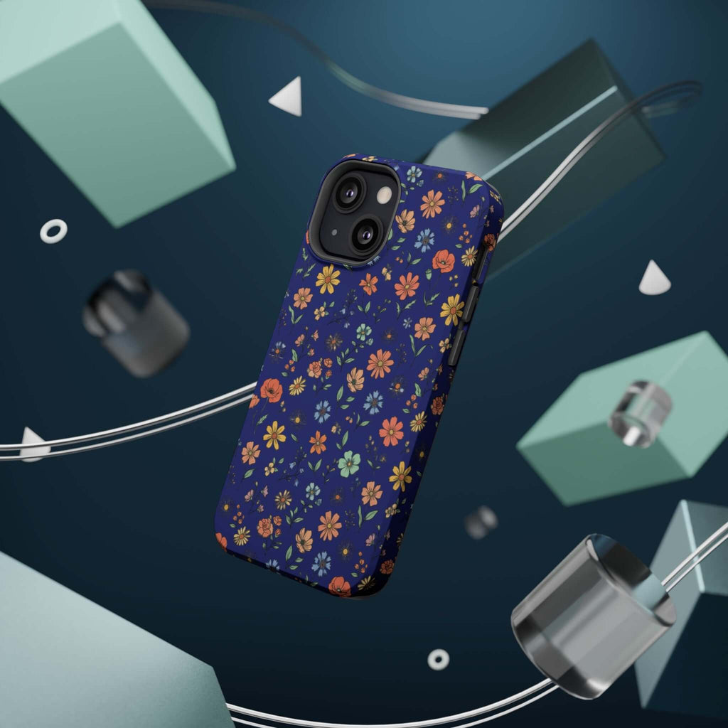 Floral All-Over Seasonal Print Phone Case — Magnetic Impact-Resistant