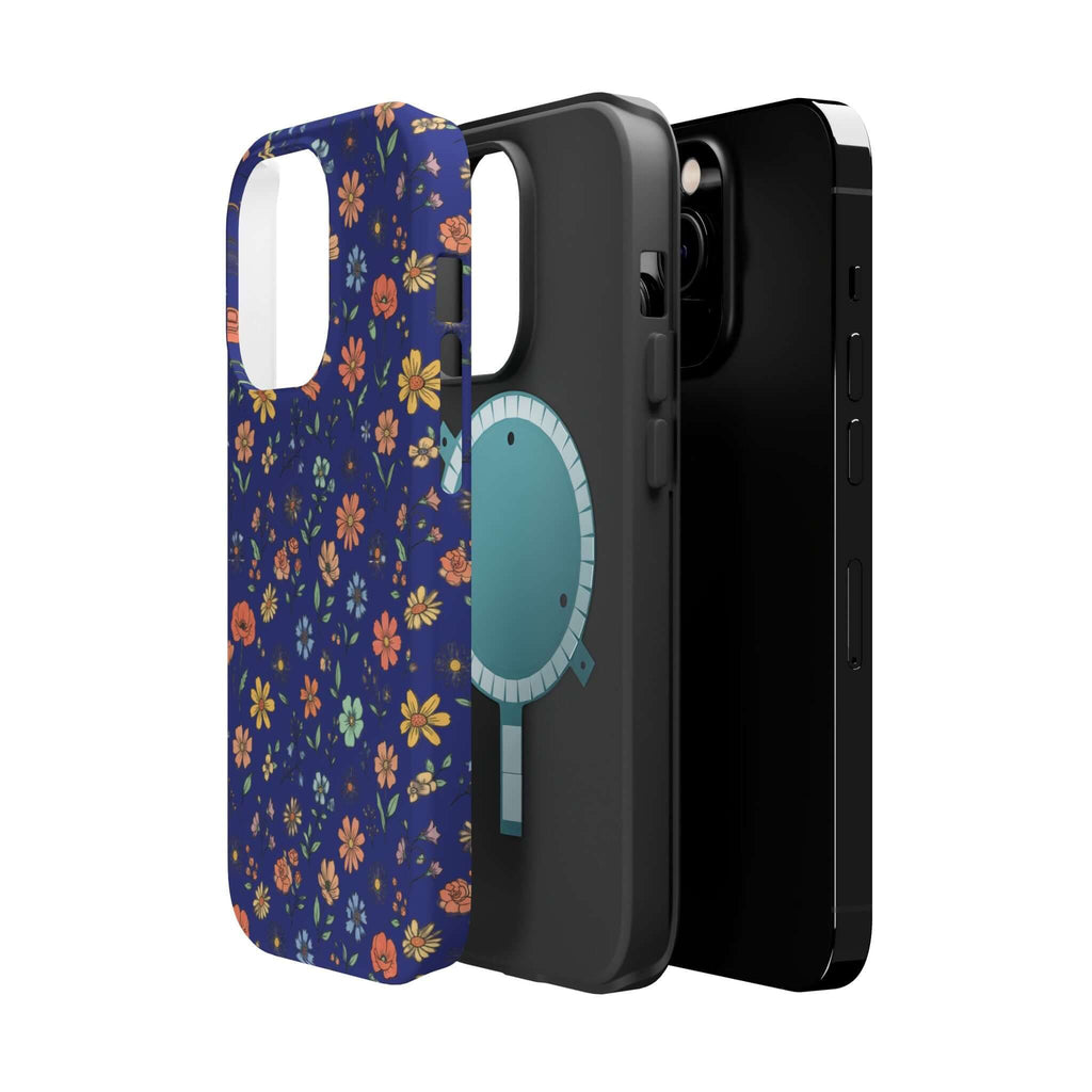 Floral All-Over Seasonal Print Phone Case — Magnetic Impact-Resistant