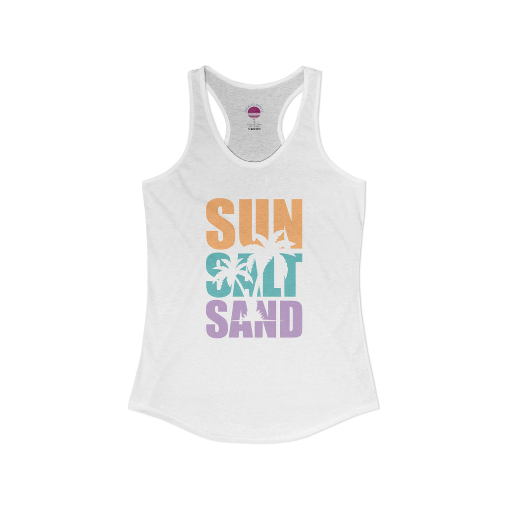 Sun, Salt, and Sand Women's Racerback Tank – Summer Beach Tank Top