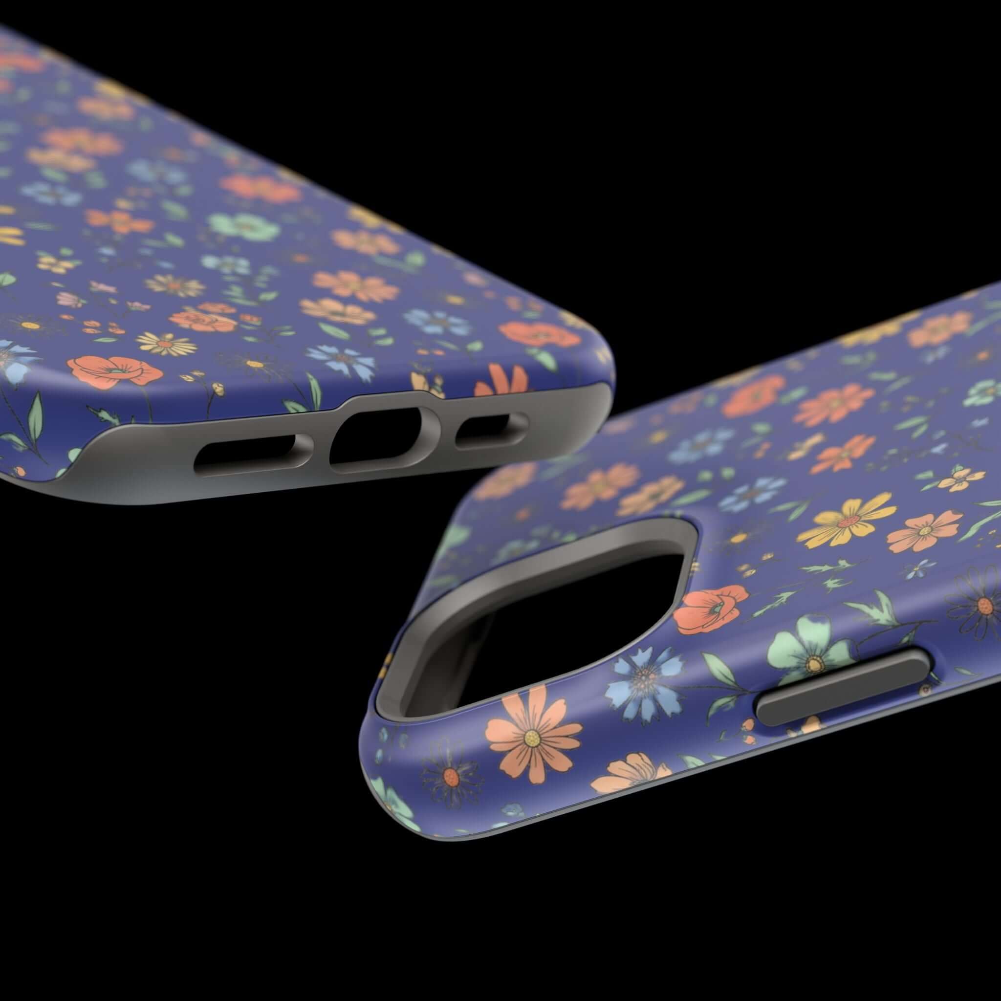 Floral All-Over Seasonal Print Phone Case — Magnetic Impact-Resistant