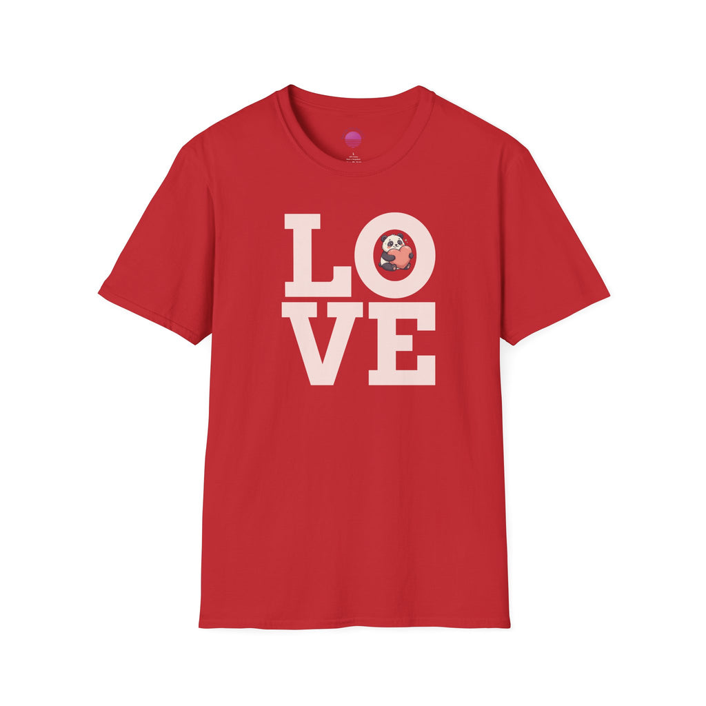 Love Panda T-Shirt — Cute Panda Holding Heart Graphic Tee