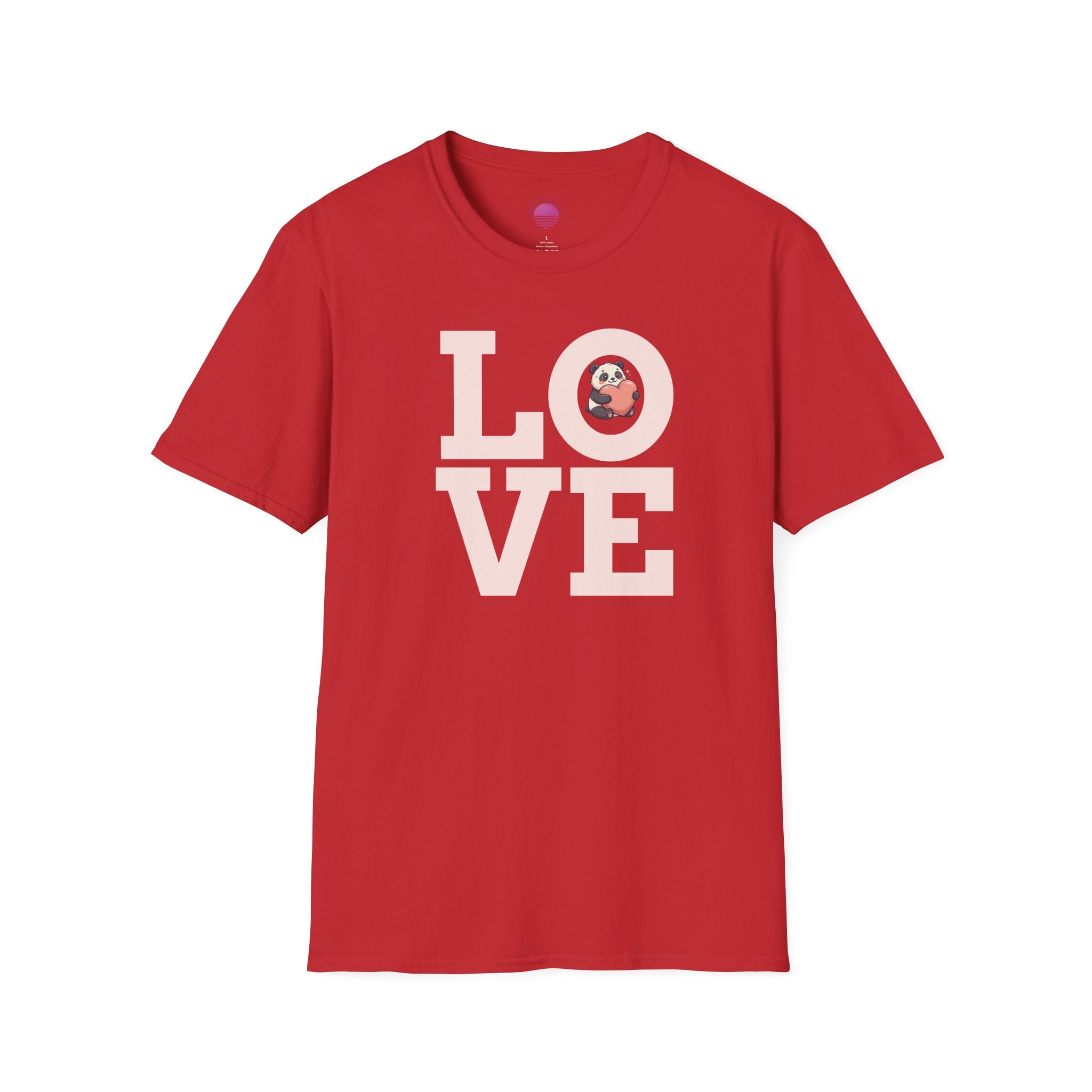 Love Panda T-Shirt — Cute Panda Holding Heart Graphic Tee