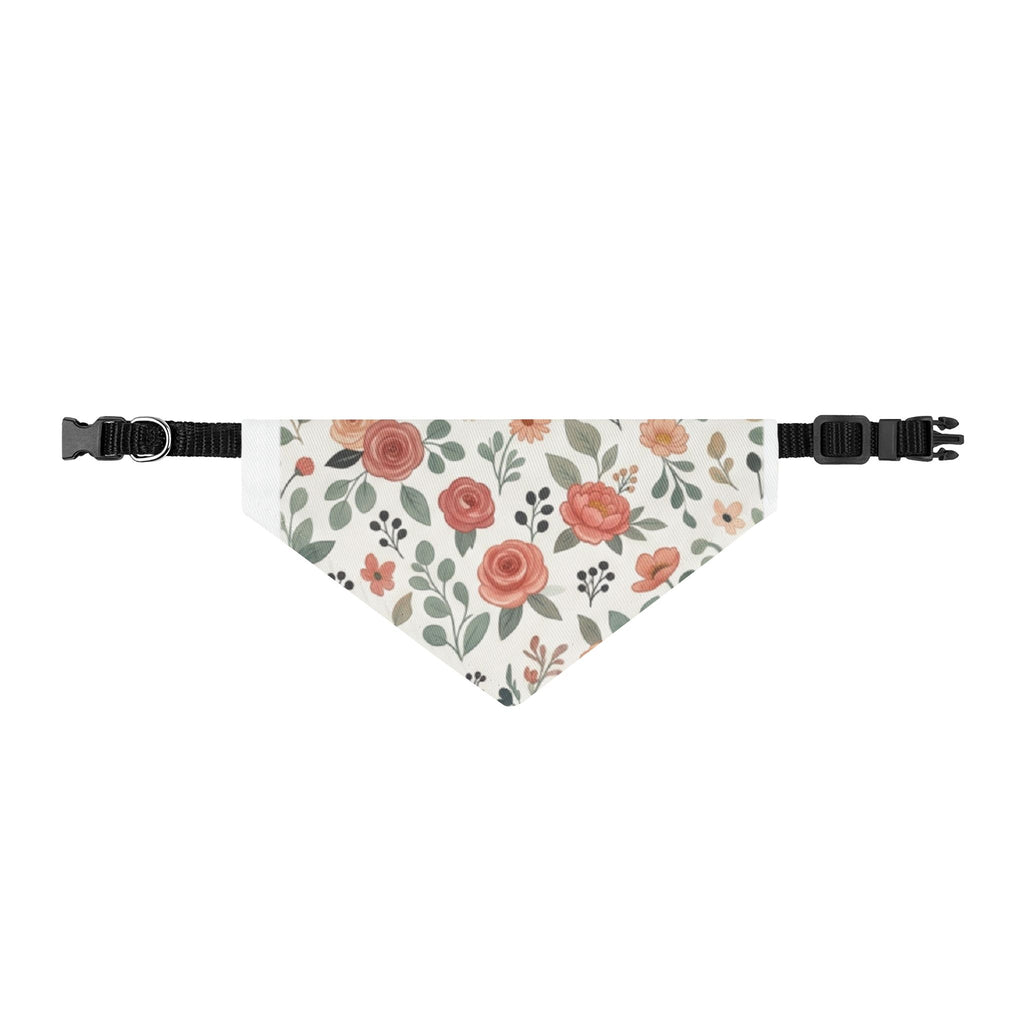 Floral Clip-On Pet Bandana - Soft Rose Garden Dog & Cat Accessory
