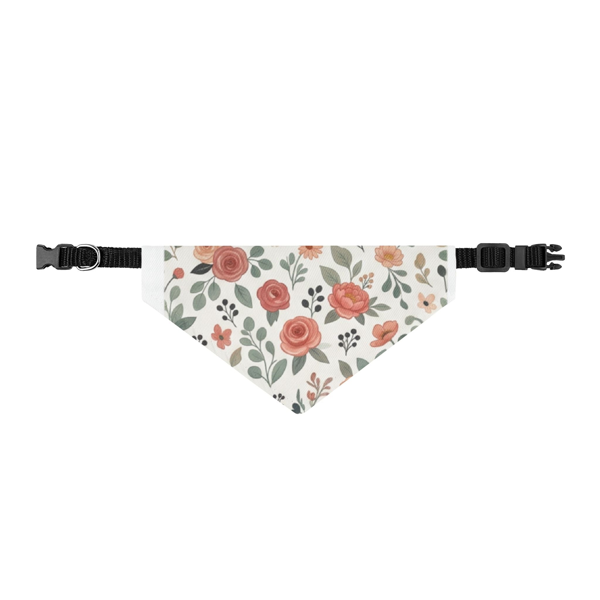 Floral Clip-On Pet Bandana - Soft Rose Garden Dog & Cat Accessory