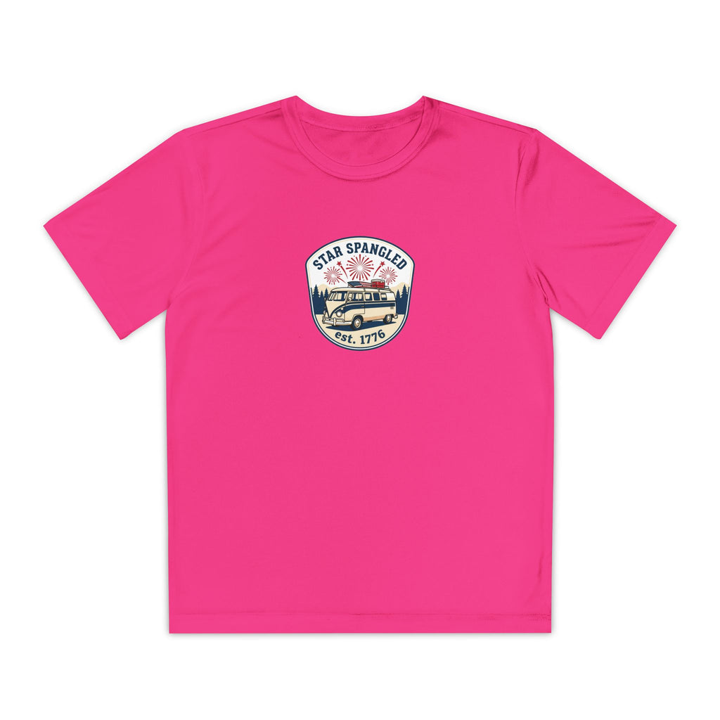 Youth Tee — 'Star Spangled' Classic Camper Graphic
