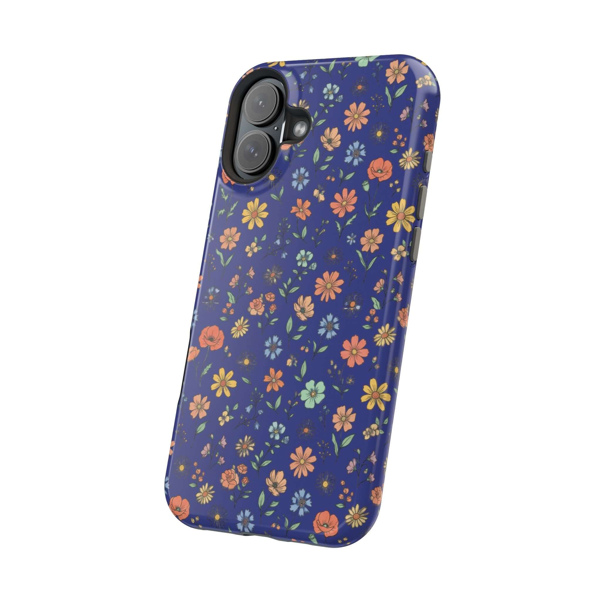 Floral All-Over Seasonal Print Phone Case — Magnetic Impact-Resistant