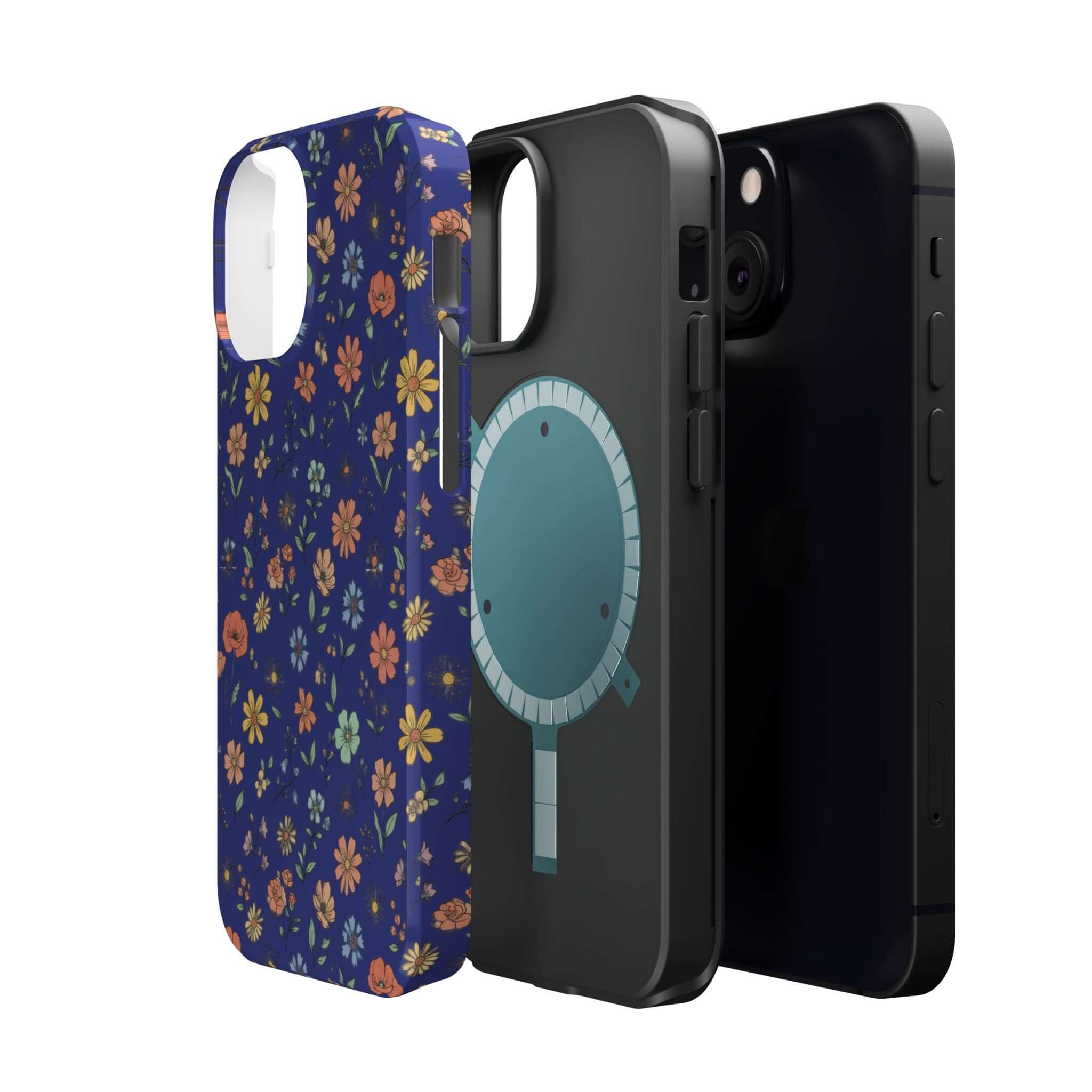 Floral All-Over Seasonal Print Phone Case — Magnetic Impact-Resistant