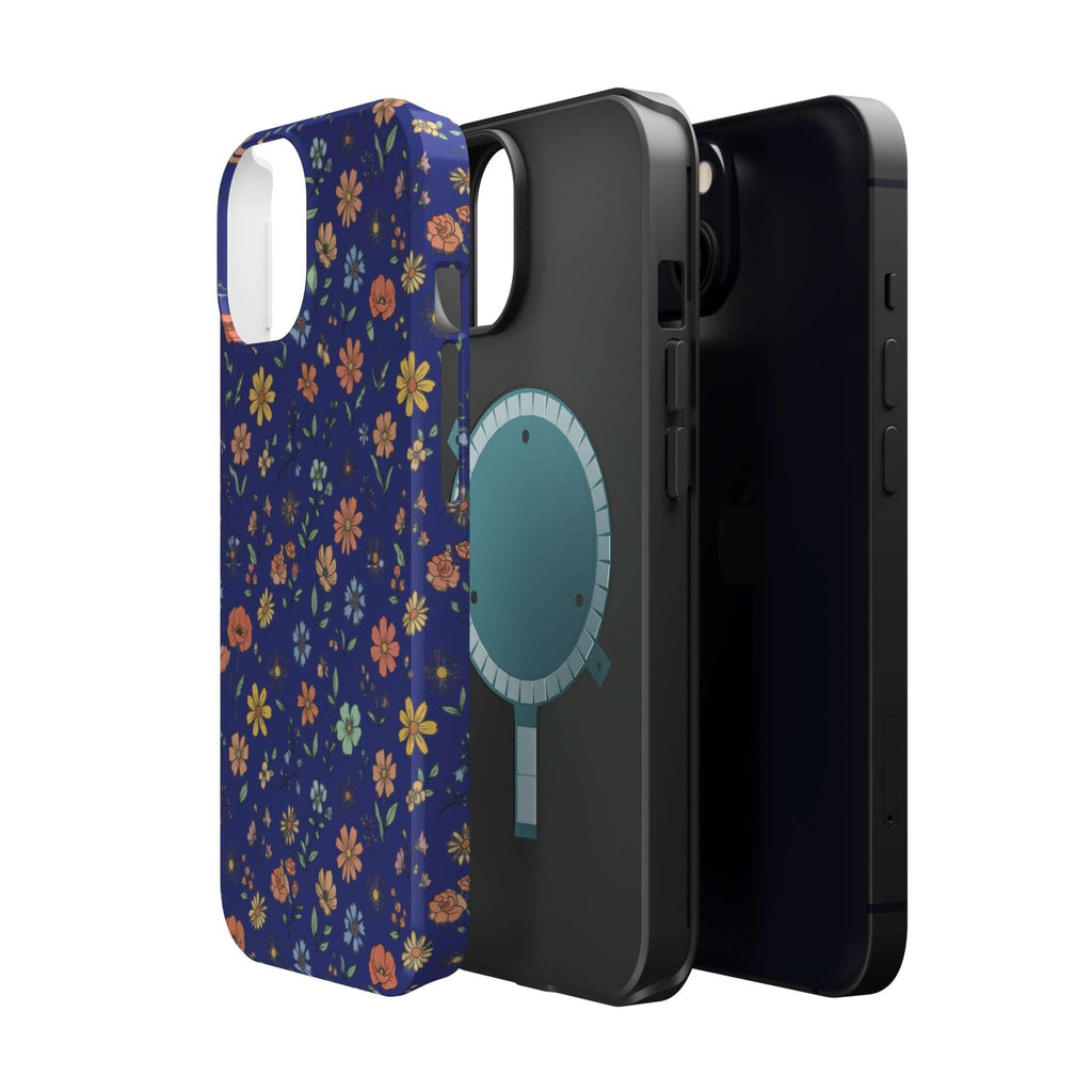 Floral All-Over Seasonal Print Phone Case — Magnetic Impact-Resistant