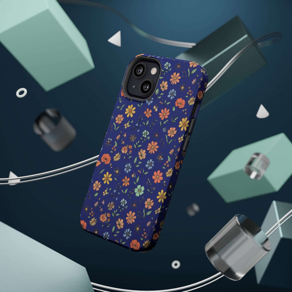 Floral All-Over Seasonal Print Phone Case — Magnetic Impact-Resistant