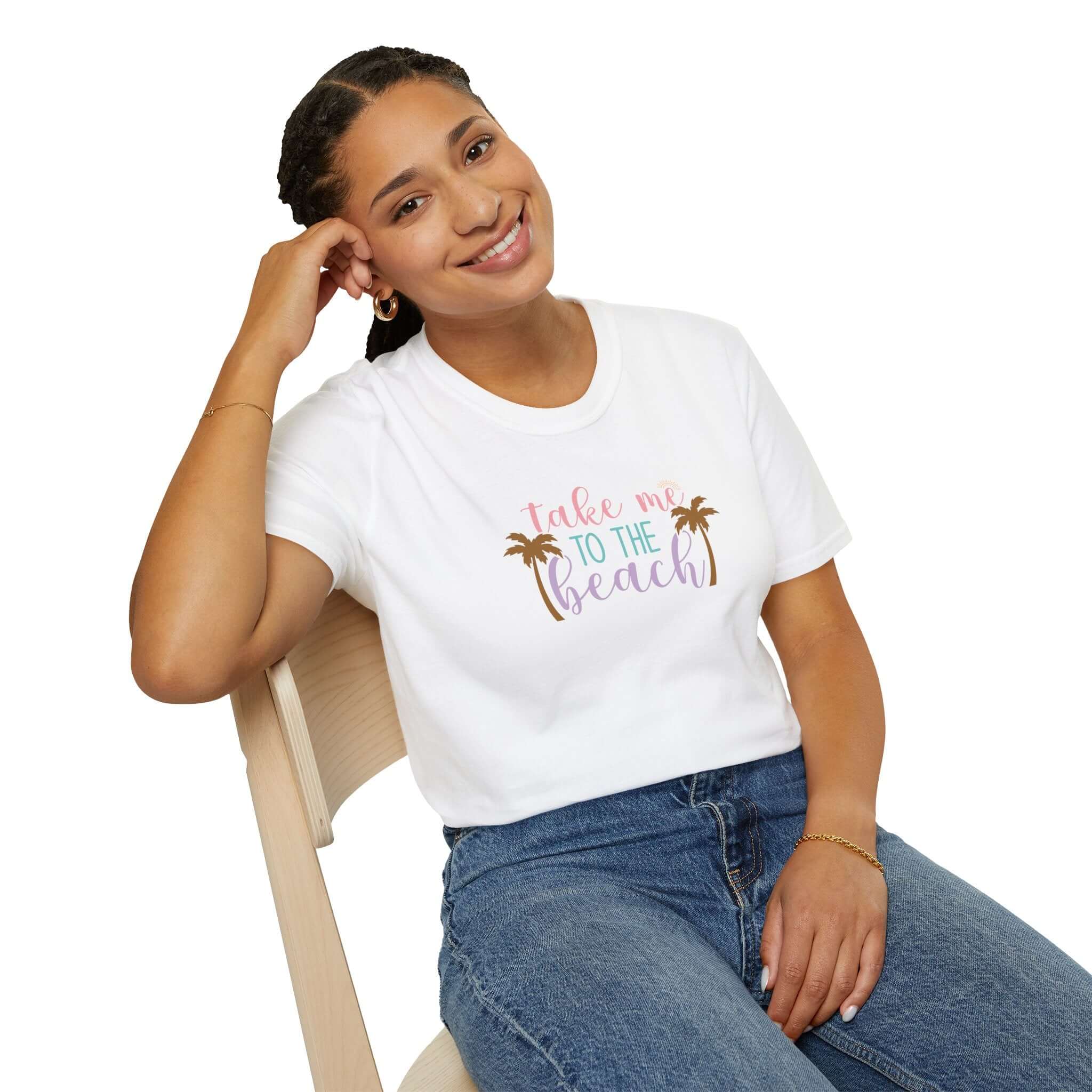 Take Me to the Beach Pastel Palm T-Shirt
