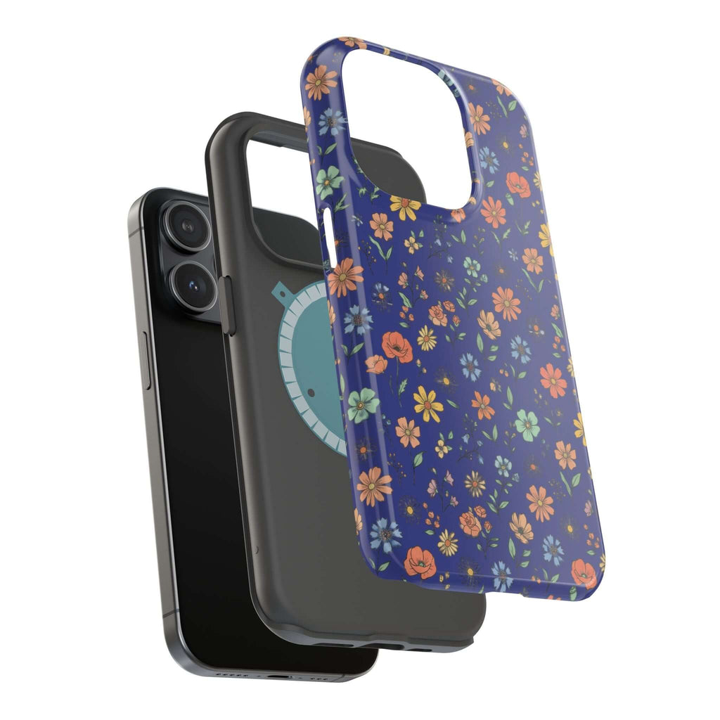 Floral All-Over Seasonal Print Phone Case — Magnetic Impact-Resistant