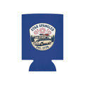 Star Spangled Van Can koozie, a patriotic beer cooler featuring retro Americana design with a vintage van and fireworks.