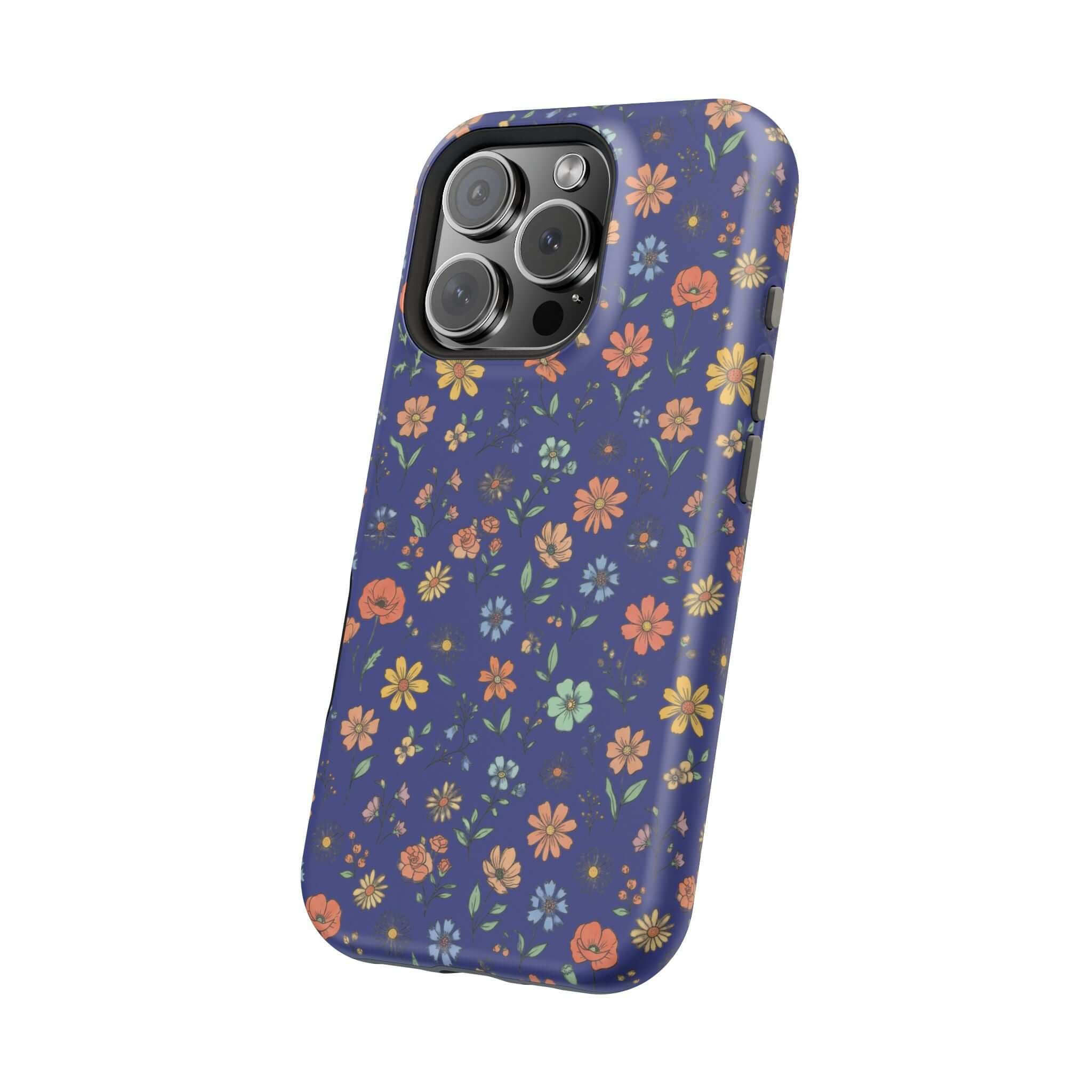 Floral All-Over Seasonal Print Phone Case — Magnetic Impact-Resistant
