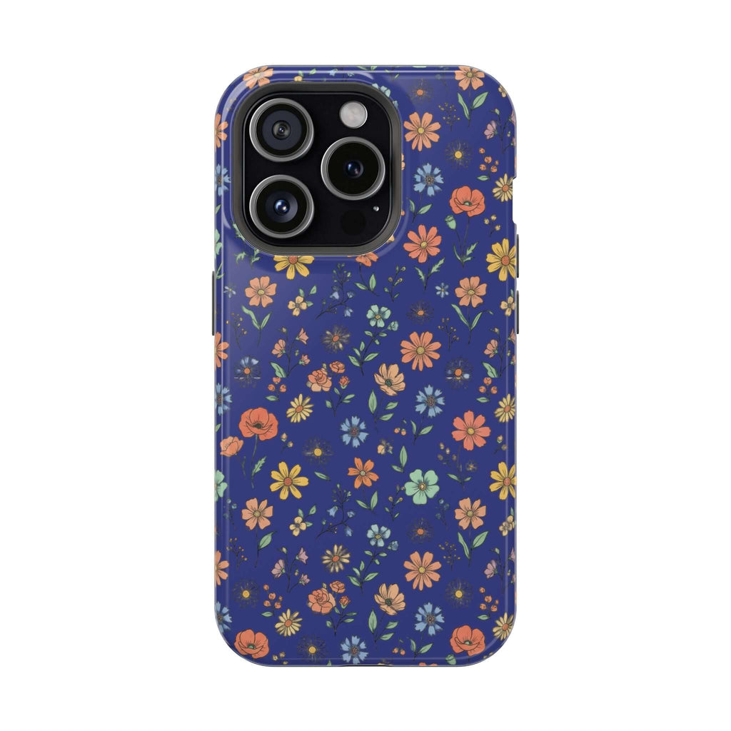 Floral All-Over Seasonal Print Phone Case — Magnetic Impact-Resistant