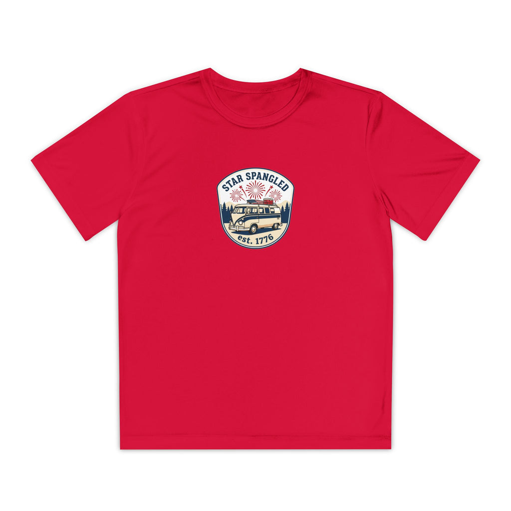 Youth Tee — 'Star Spangled' Classic Camper Graphic