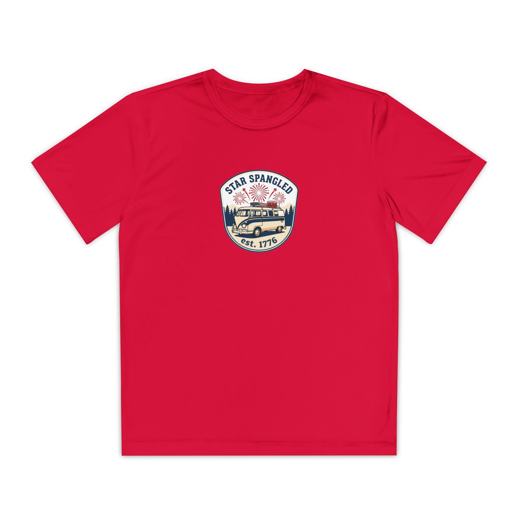 Youth Tee — 'Star Spangled' Classic Camper Graphic