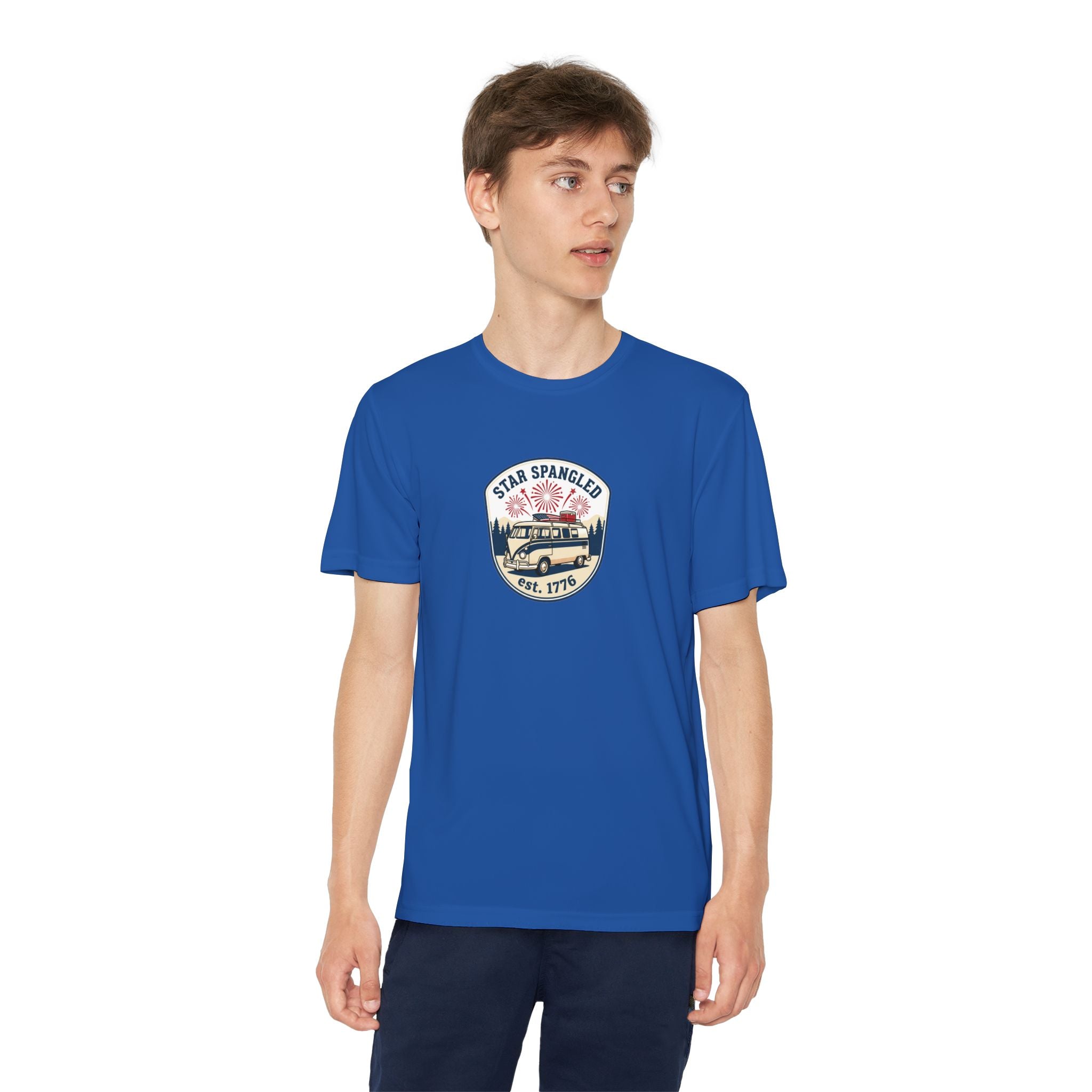 Youth Tee — 'Star Spangled' Classic Camper Graphic