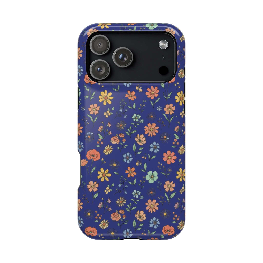 Floral All-Over Seasonal Print Phone Case — Magnetic Impact-Resistant