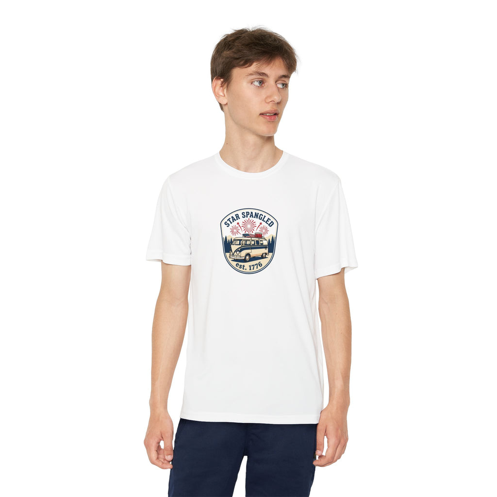 Youth Tee — 'Star Spangled' Classic Camper Graphic
