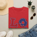 Patriotic "LOVE" T-Shirt — American Flag Donut & Flip-Flop Summer Tee